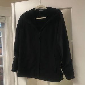 Kirkland Ladies Softshell Hooded Fleece Lined Jacket, Size Medium, Black